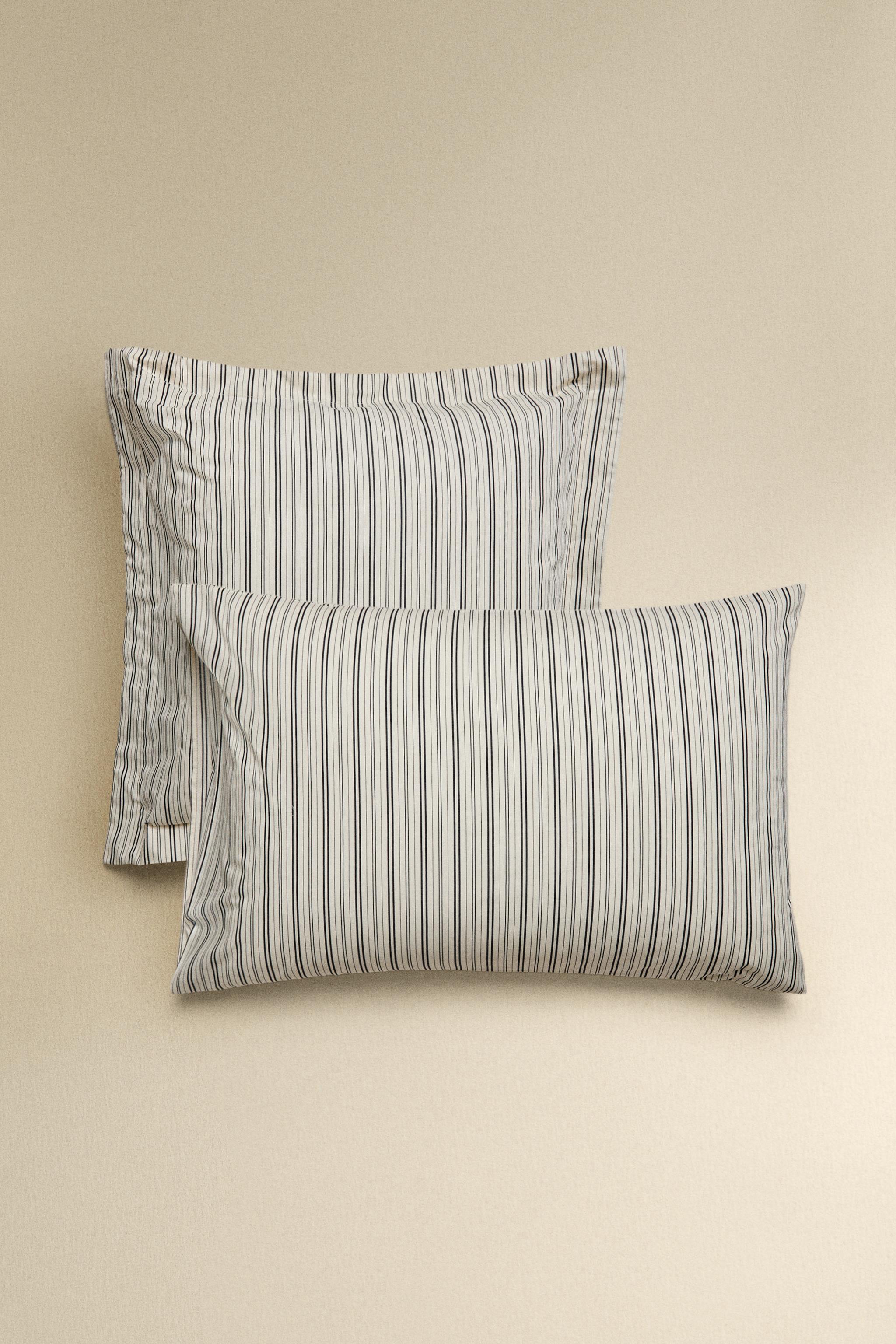 HOUSSE DE COUETTE PERCALE RAYURES